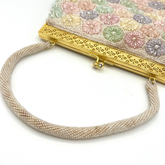 VTG Flower Beaded Handbag - Picture 8 of 10